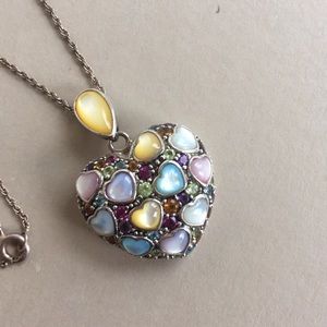 Sterling silver heart necklace 925 marked